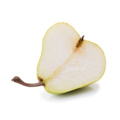 Pear with a cut isolated on white background