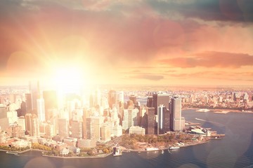 Fototapeta premium Composite image of scenic view of cloudy sky