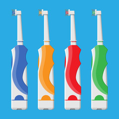 Electric toothbrush in different colors.