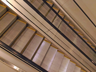 part of the modern escalator in the Mall