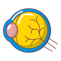 Human eye icon, cartoon style