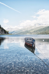 Silsersee in der Nähe von St. Moritz in der Schweiz