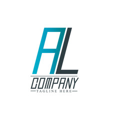 Initial Letter AL Rounded Design Logo