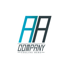 Initial Letter AA Rounded Design Logo