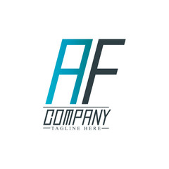 Initial Letter AF Rounded Design Logo