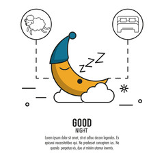 Sweet dreams and good sleep infographic over white background vector illustration graphic design