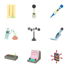 Electronic measuring device icons set