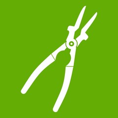Metal welder pliers icon green