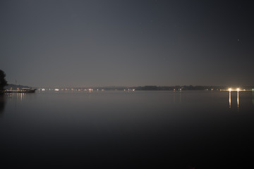 foggy lake 