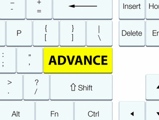 Advance yellow keyboard button