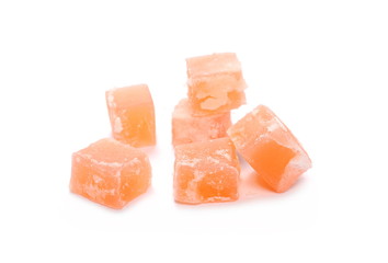 Turkish delight isolated on white background
