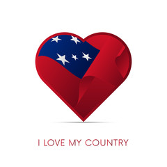 Samoa flag. Patriotic design. Vector illustration.