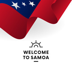 Samoa flag. Patriotic design. Vector illustration.