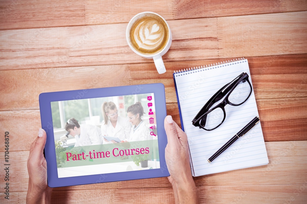 Poster composite image of composite image of part-time courses