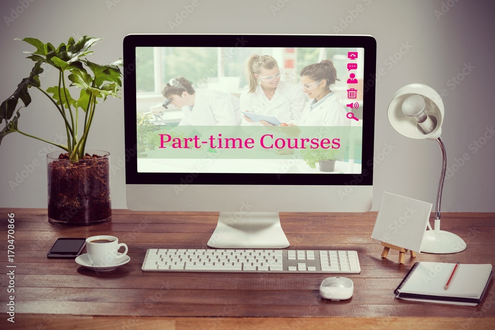 Poster composite image of composite image of part-time courses