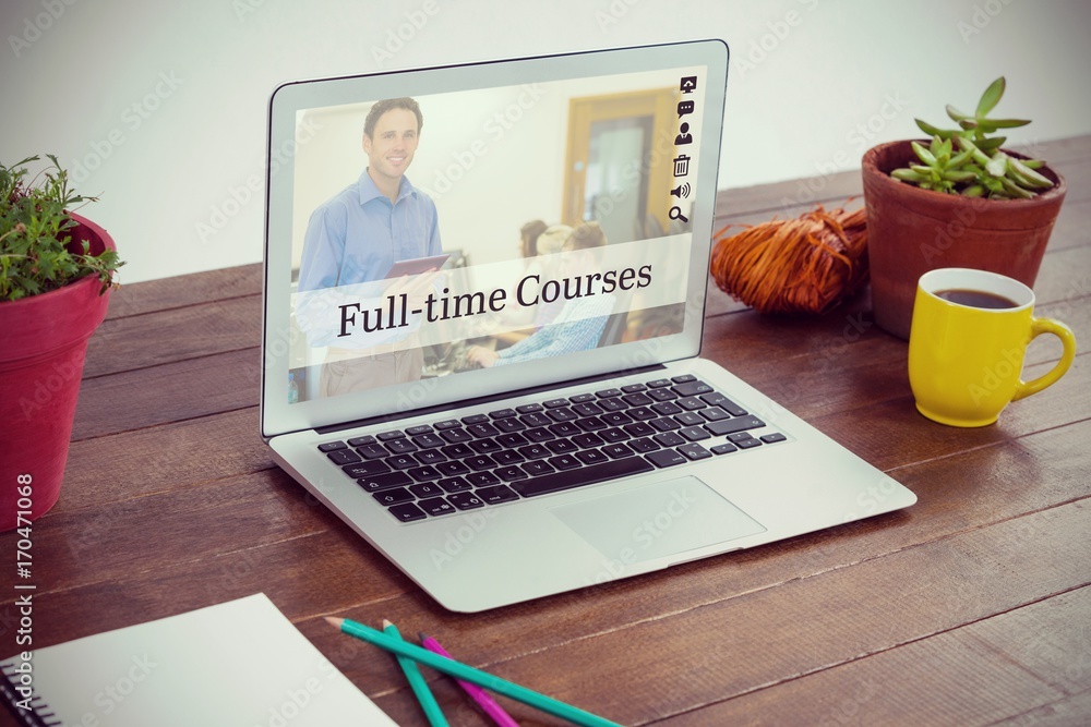 Aufkleber composite image of composite image of online courses
