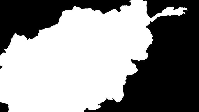 Kabul - Afghanistan, province extruded. Solids