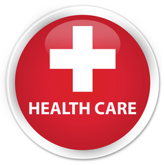 Obraz premium Health care (plus sign) premium red round button