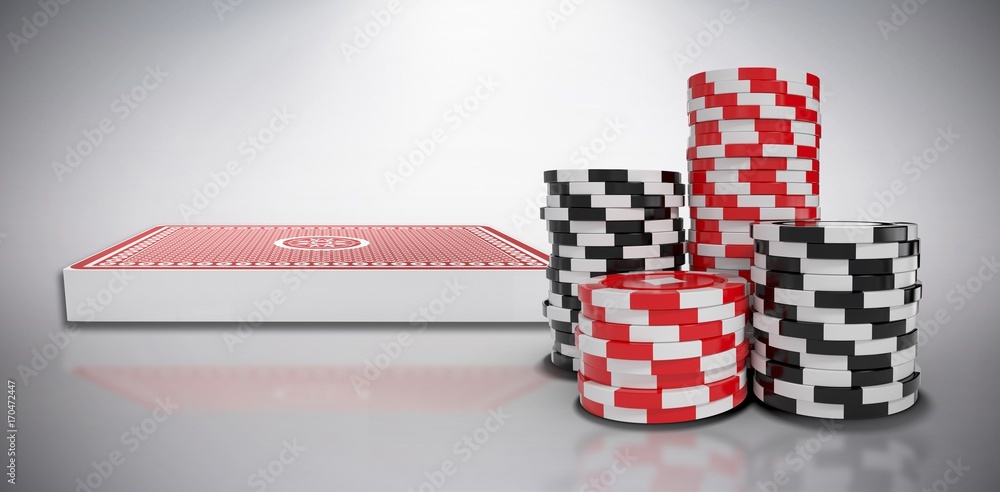 Poster composite image of digital composite image of gambling chips