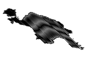 new guinea map vector illustration, scribble sketch  new guinea