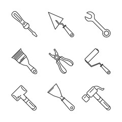 construction tools icon set icon vector illustration graphic design