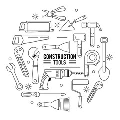 construction tools icon set icon vector illustration graphic design