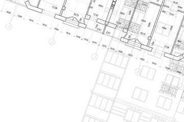 Background of architectural drawing
