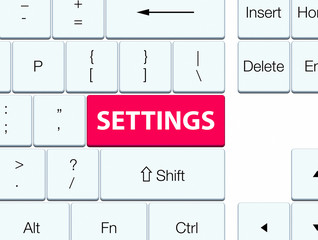 Settings pink keyboard button