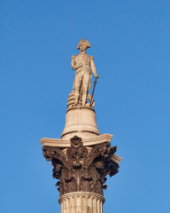 Fototapeta na wymiar London, Nelson's column in Trafalgar square