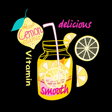 Graphic bright lemonade
