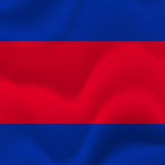 Cambodia waving flag. Vector illustration.