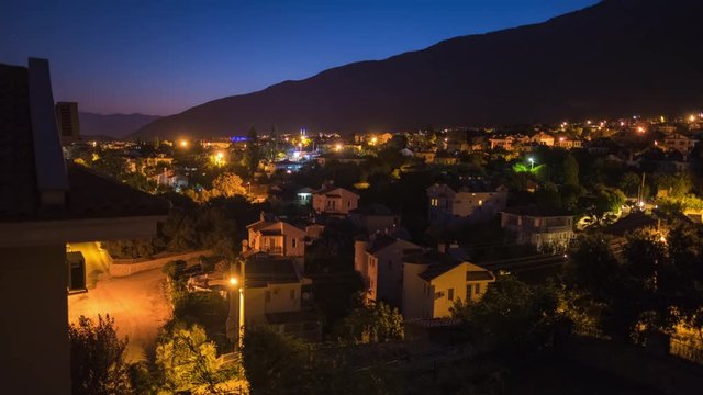 Night to day timelapse of the city of Oludeniz, Fethiye Turkey