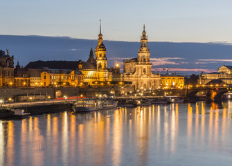 Beautiful evening view of Dresden