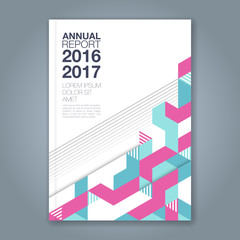 Fototapeta premium Abstract minimal geometric background for business annual report book cover brochure flyer poster