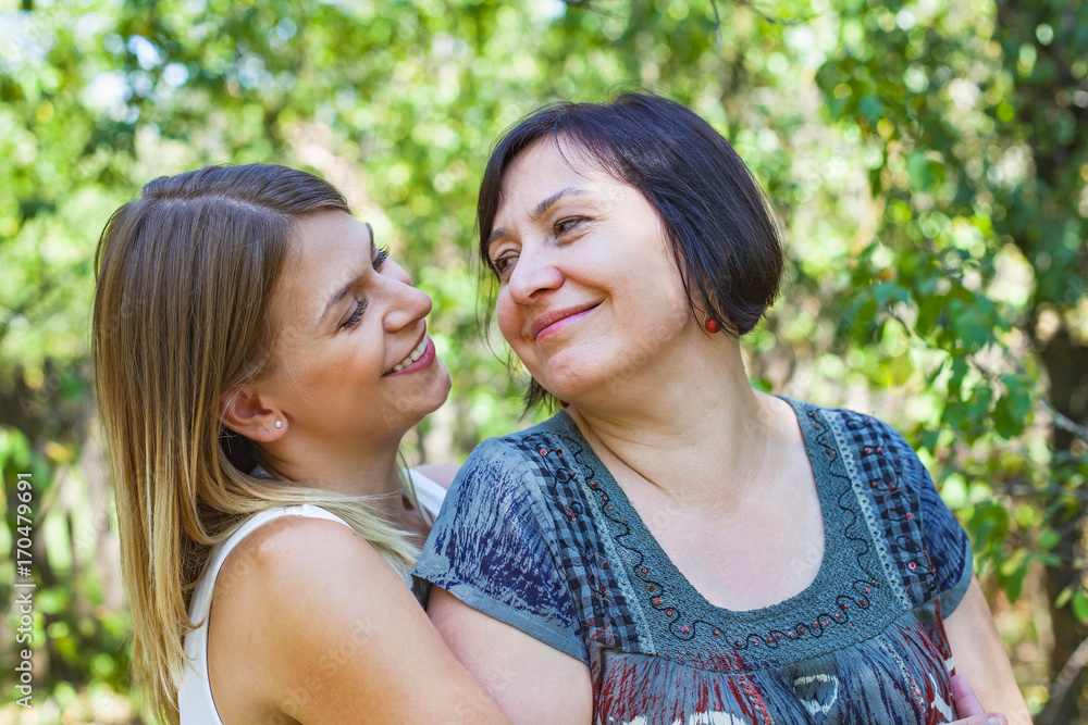 Wall mural mother and daughter time