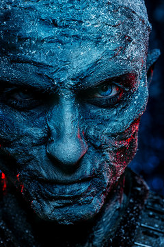 close-up zombie man