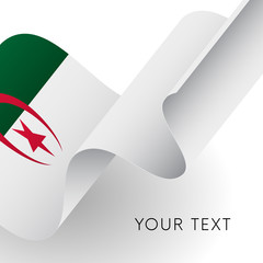 Algeria flag. Patriotic design. Vector illustration.