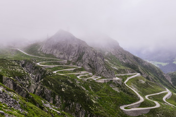 gotthard pass - tremola - on the swiss alps
