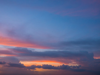 Naklejka na ściany i meble Beautiful sunset twilight sky background