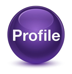 Profile glassy purple round button