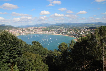 Fototapeta na wymiar San Sebastian high view