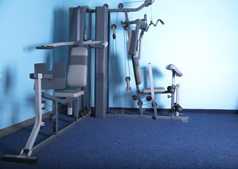 Interior of fitness center