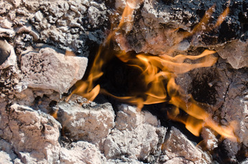 Yanar Dag meaning burning mountain is a natural gas fire