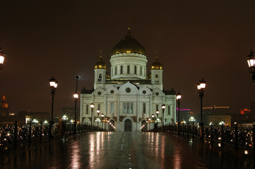 Fototapeta na wymiar Russia, Moscow, the temple of Christ the Savior