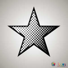 Clasic star Icon Vector. Isolated, object on white background