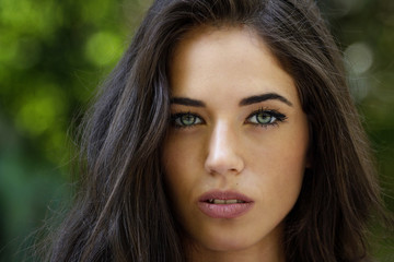 Fototapeta premium Portrait of young beautiful girl