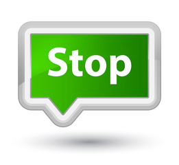 Stop prime green banner button