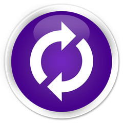 Update icon premium purple round button
