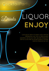 Yellow cocktail in Margarita glass with star fruit close up