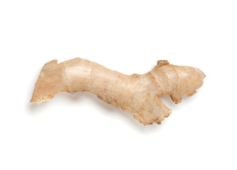 ginger root on white background